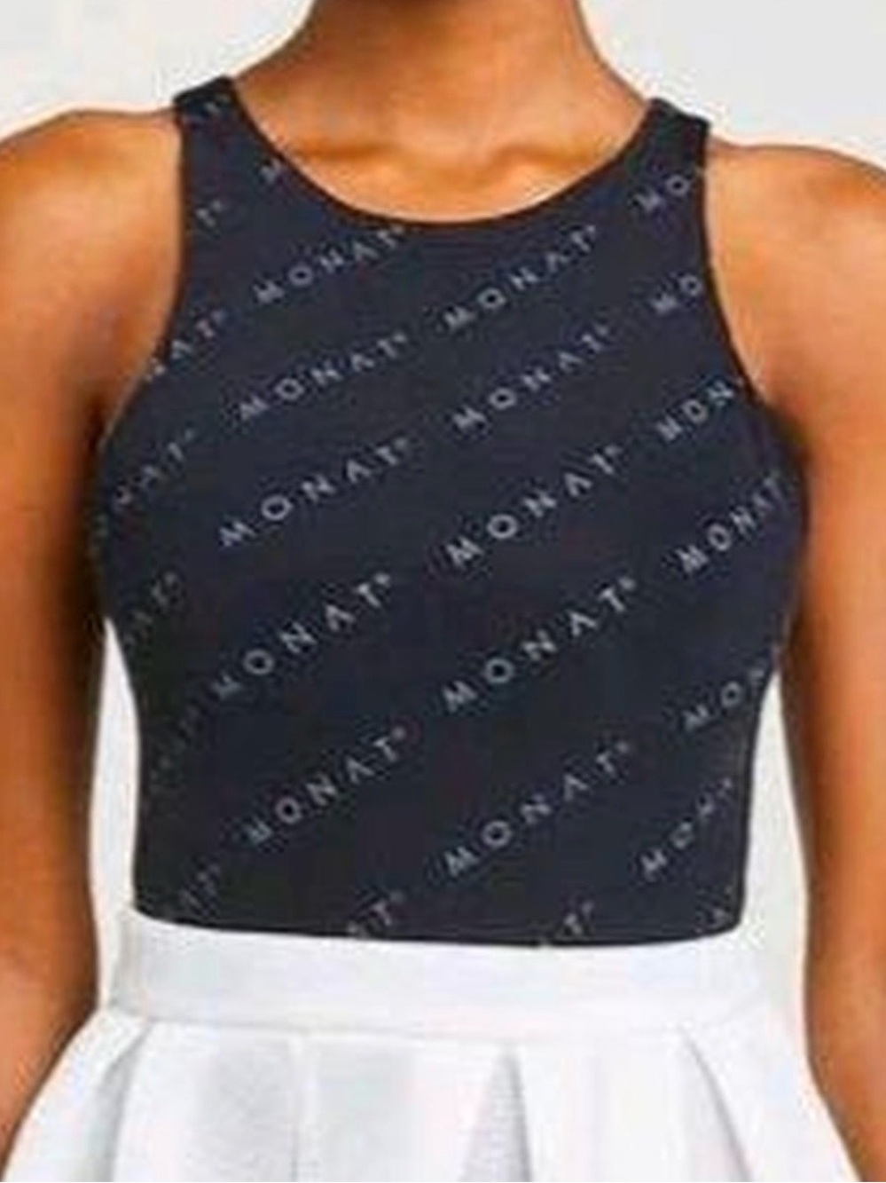 MONAT Black Logo One-Piece Bodysuit in size S/M New